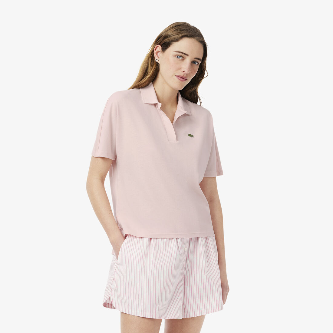 Relaxed Fit Fluid Pique Polo Shirt