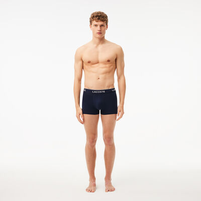 Pack Of 3 Navy Casual Trunks With Contrasting Waistband