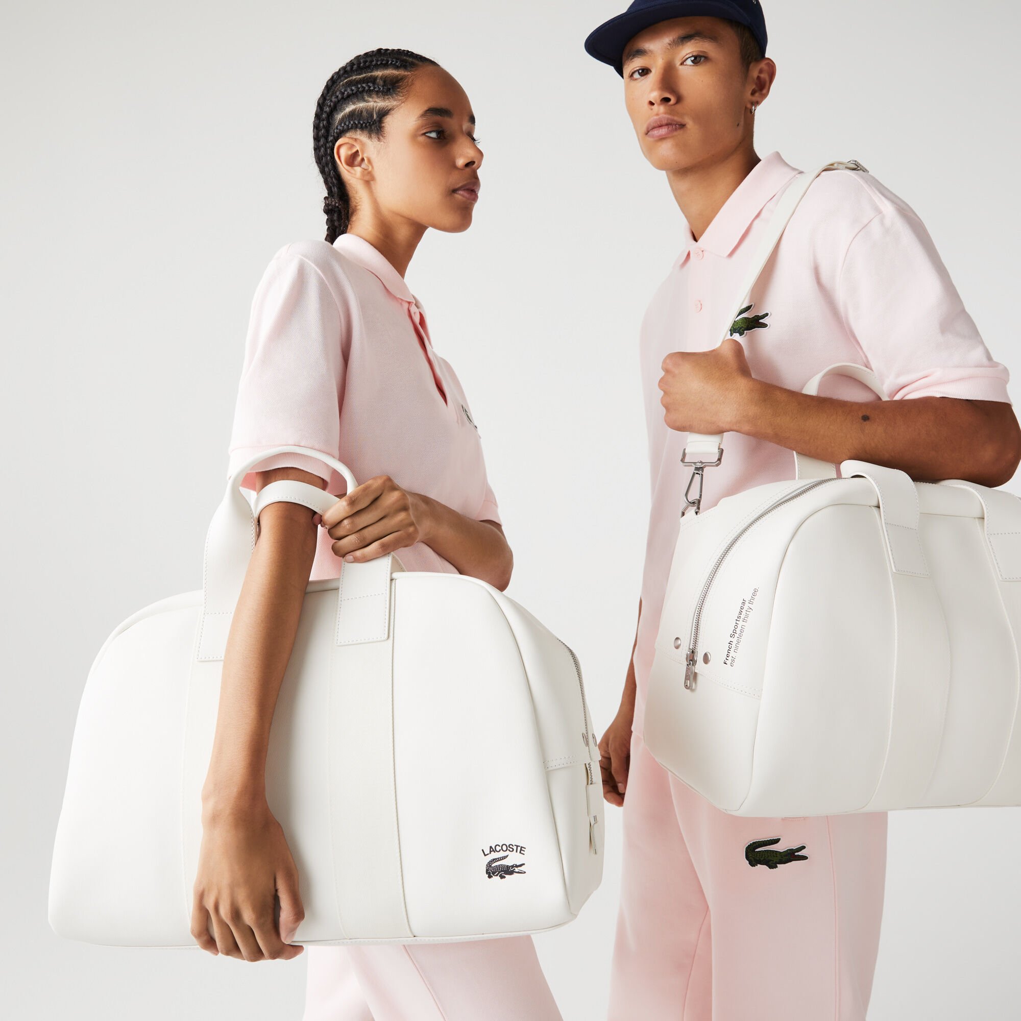 Unisex Lacoste Supple Leather Weekend Bag