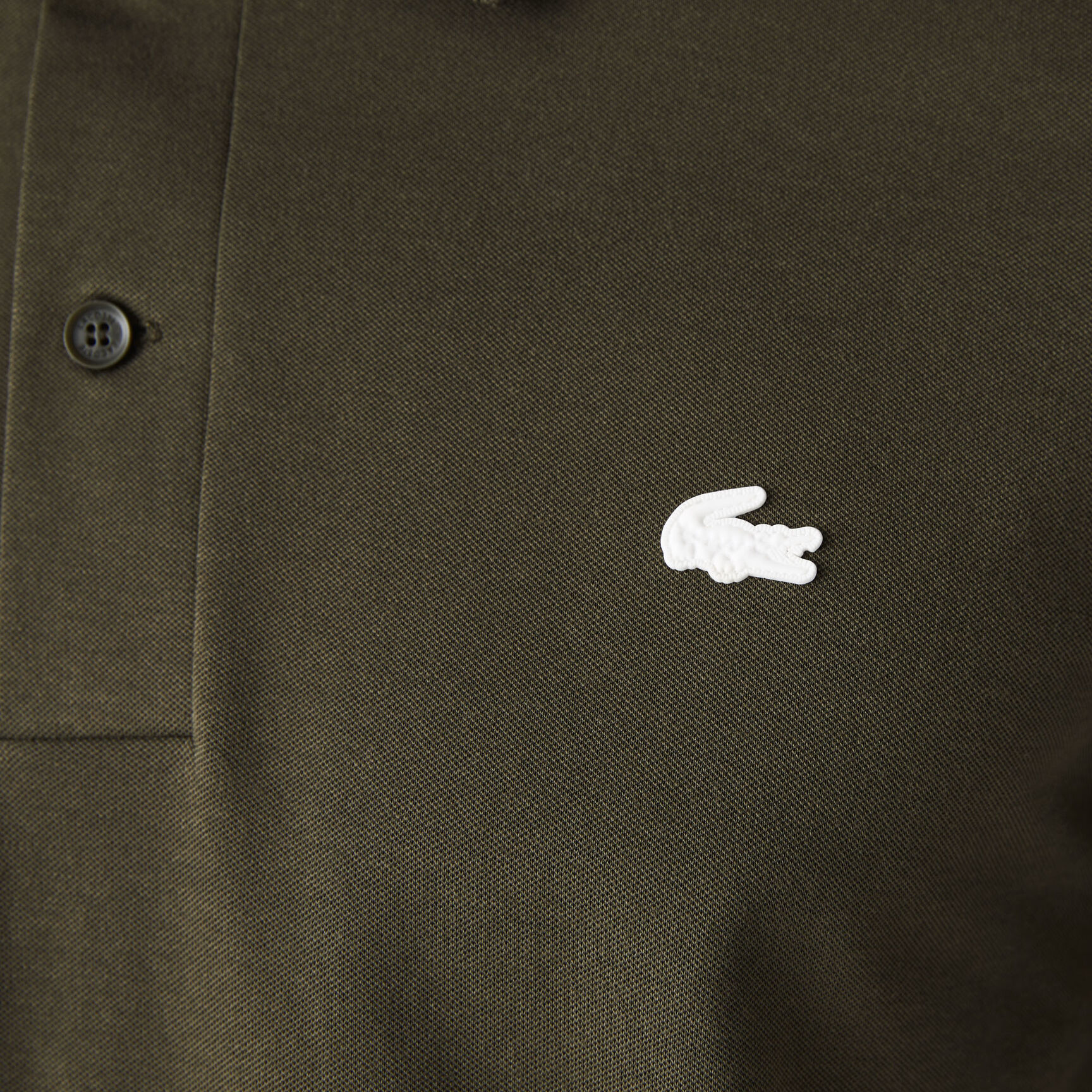 Men&rsquo;s Lacoste Slim Fit Lettered Neck Light Breathable Piqu&eacute; Polo Shirt