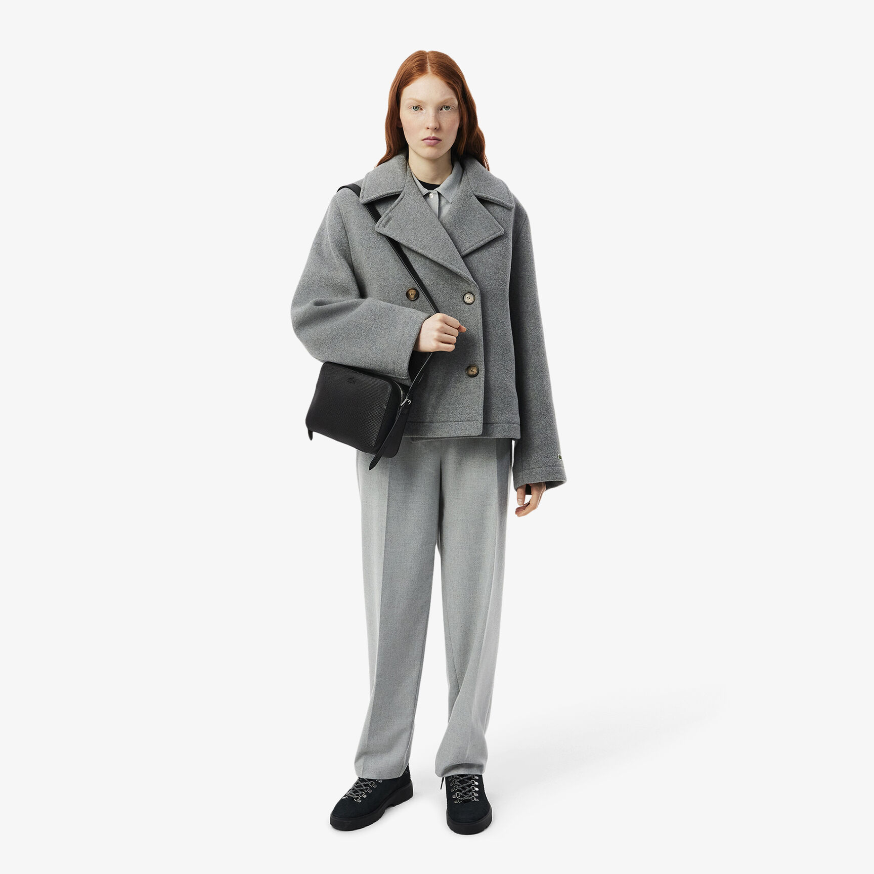 Women's Lacoste Chantaco Calfskin Leather Pouch Purse Women's Lacoste Chantaco Calfskin Leather Pouch Purse