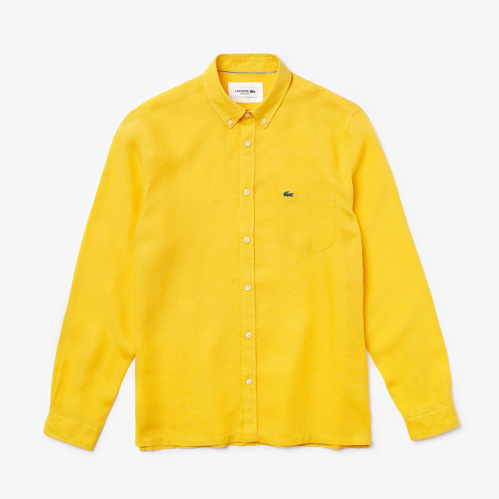 قميص كتان بقصة عادية للرجال