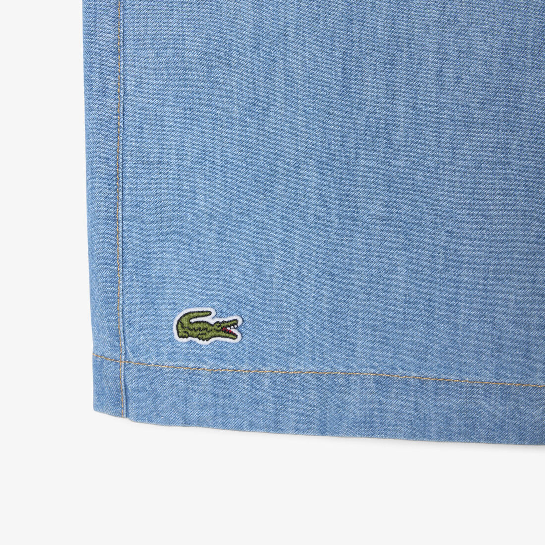 Relaxed Fit Open Neck Denim Shirt Relaxed Fit Open Neck Denim Shirt