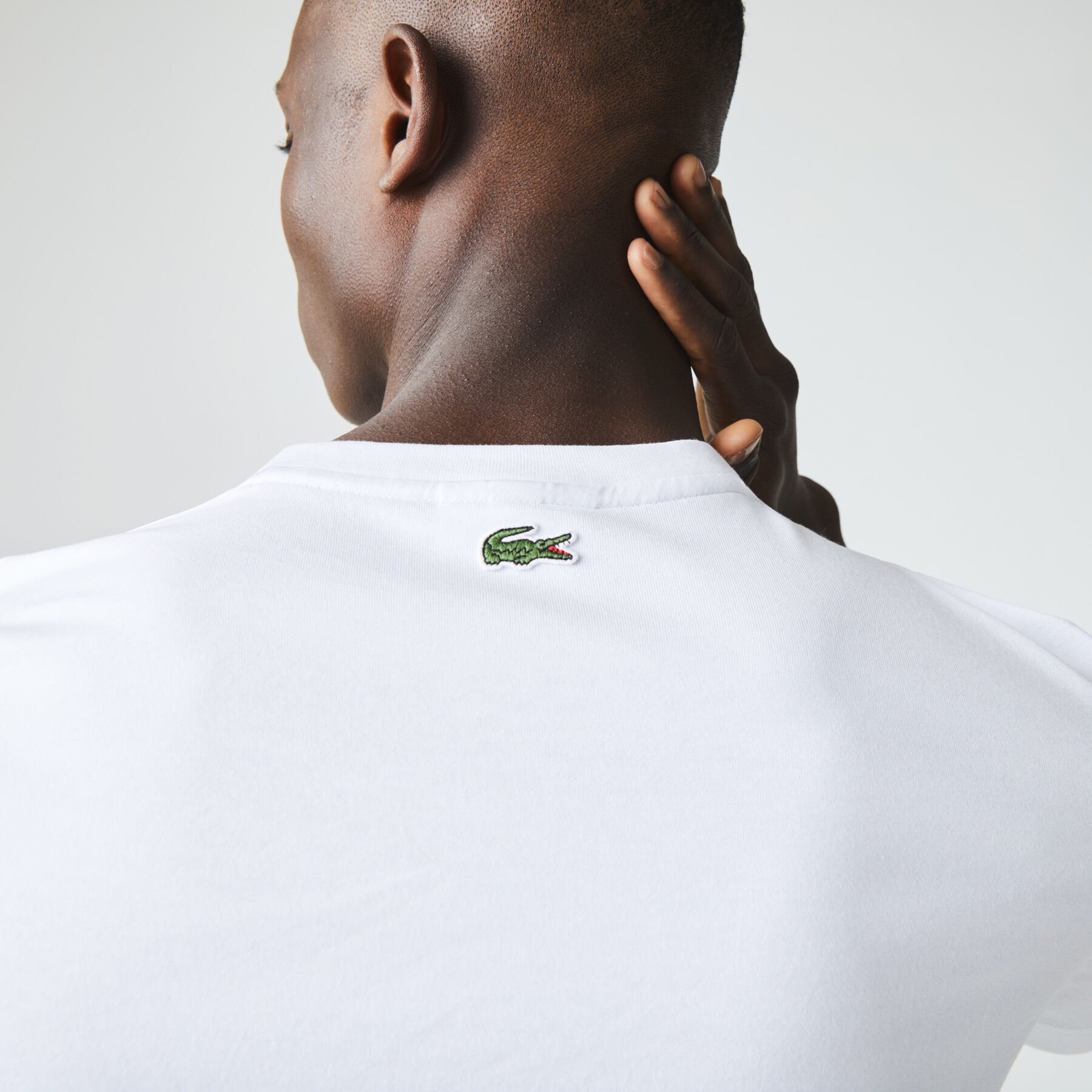 men s crew neck lacoste 27 print cotton t shirt