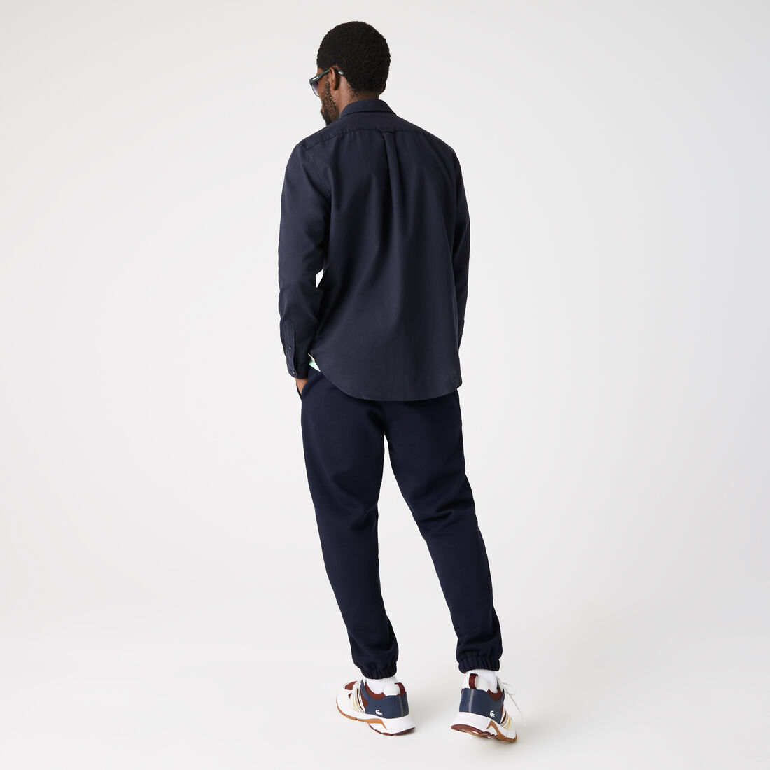 Men's Lacoste Buttoned Collar Oxford Cotton Shirt Men's Lacoste Buttoned Collar Oxford Cotton Shirt