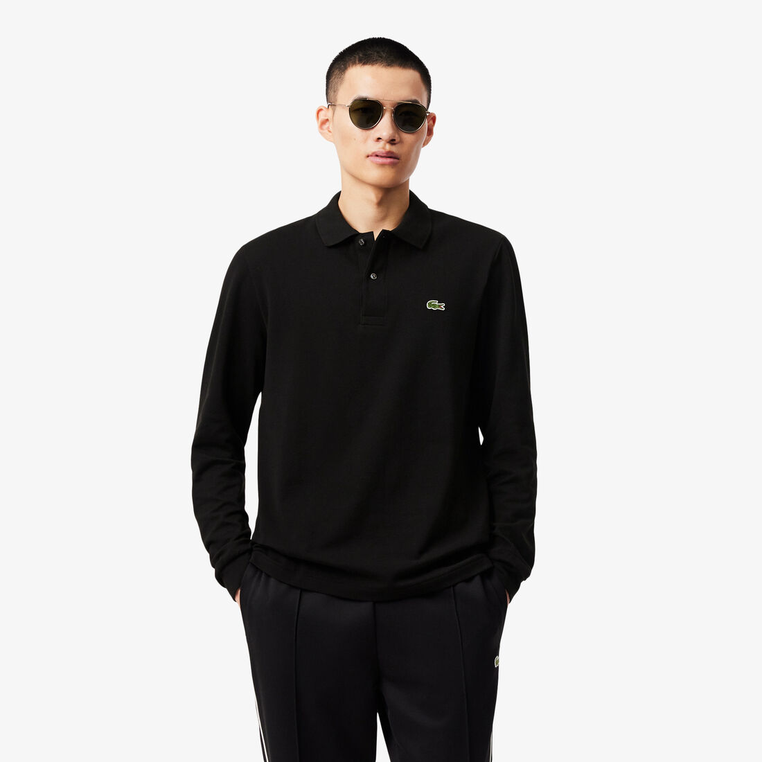 Classic Fit Long Sleeved L.12.12 Polo Shirt