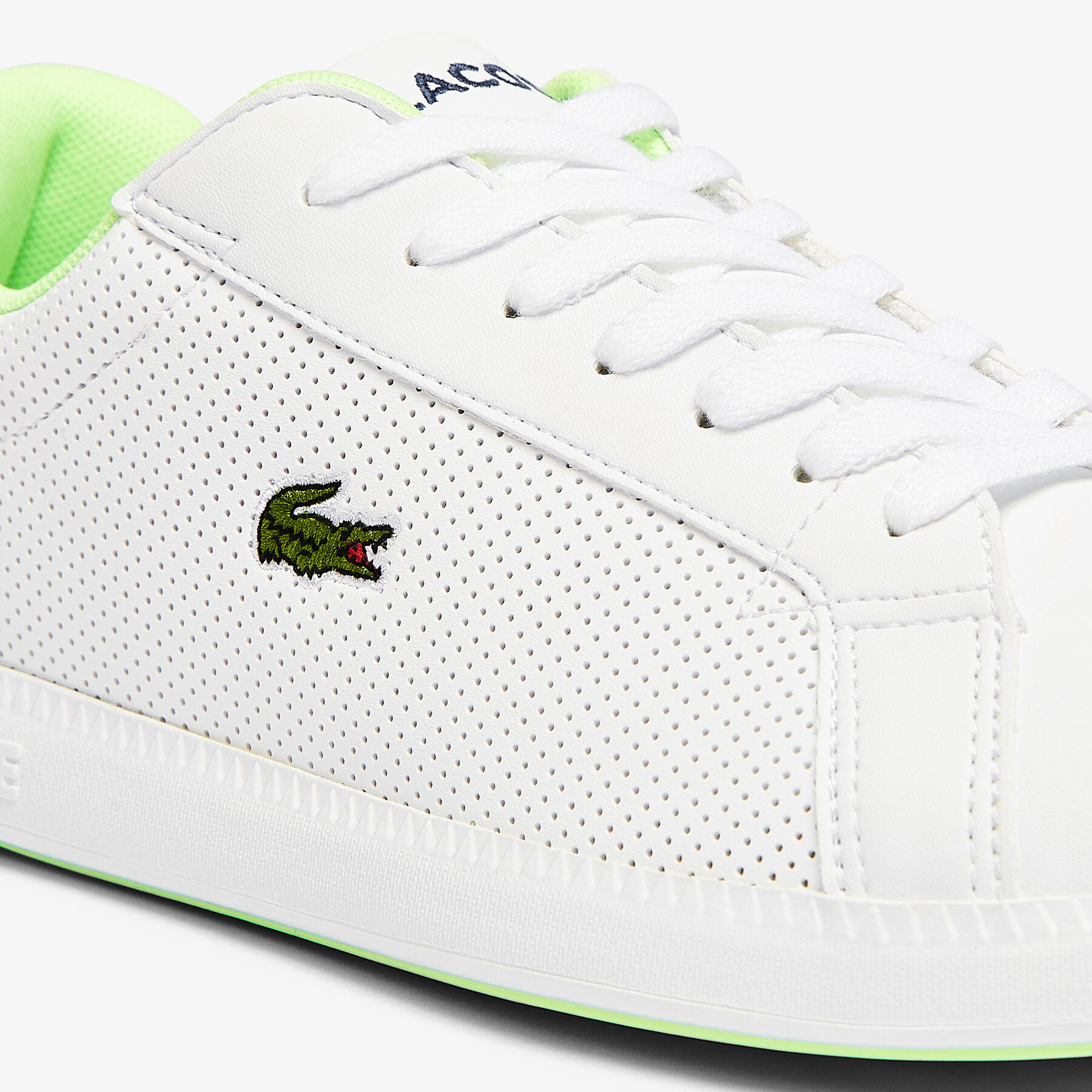 Juniors' Graduate Synthetic Perforated Trainers lacoste juniors graduate synthetic perforated trainers