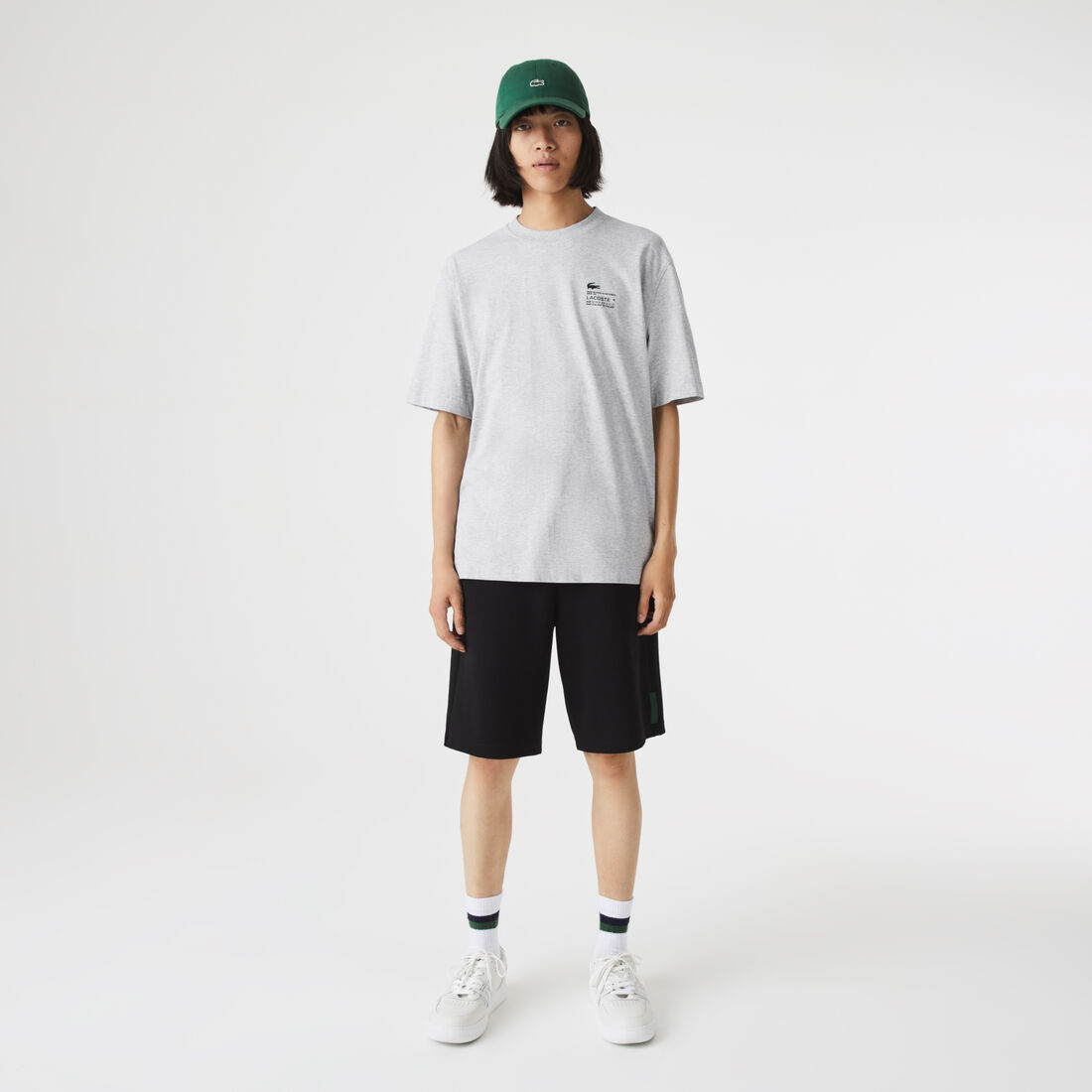 تيشيرت لاكوست بطبعة وقصة فضفاضة للرجال تيشيرت لاكوست بطبعة وقصة فضفاضة للرجال