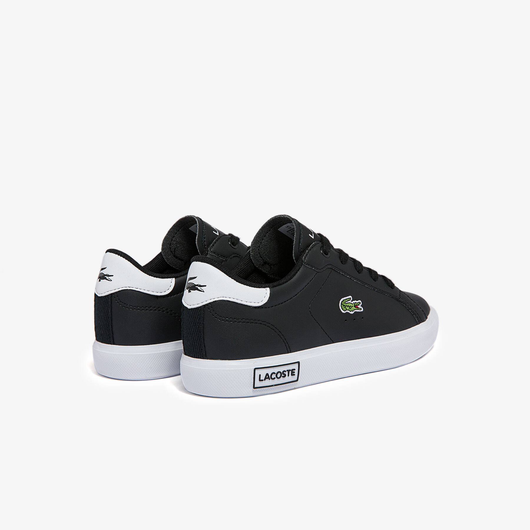 lacoste children s powercourt synthetic trainers