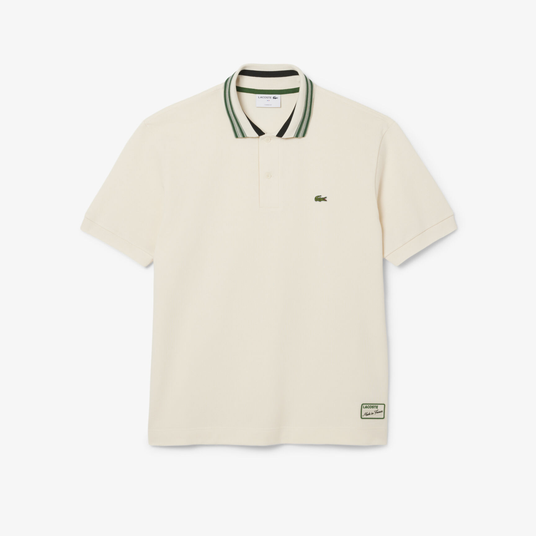 قميص بولو كلاسيكي مخطط من صنع فرنسي قميص بولو كلاسيكي مخطط من صنع فرنسي