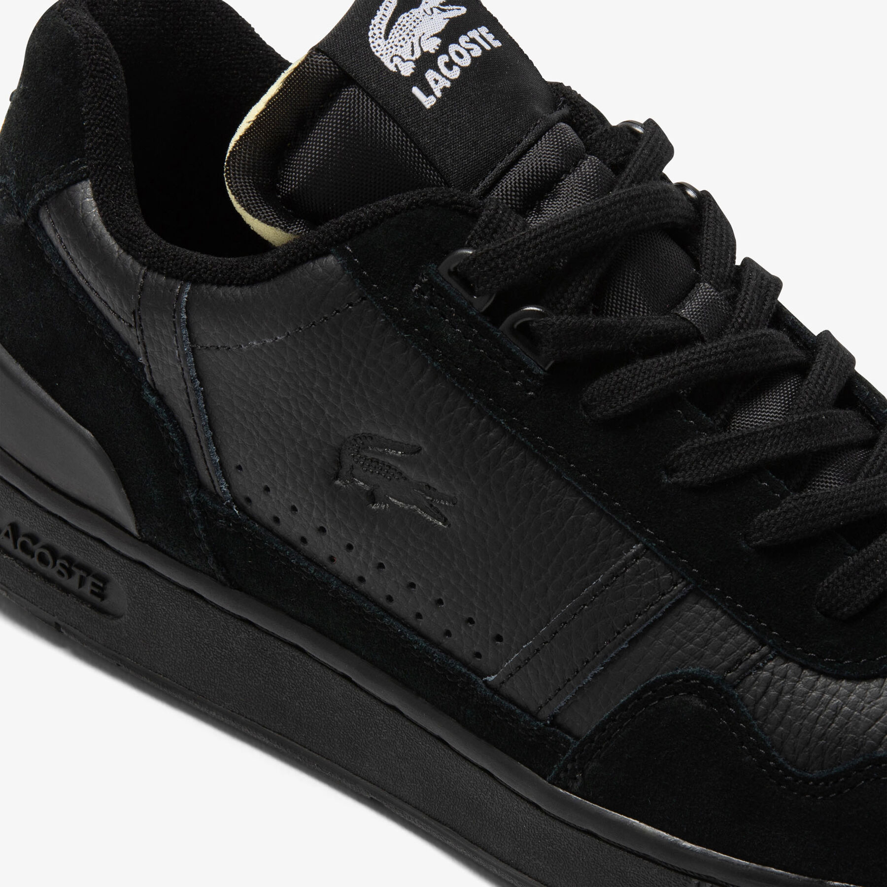 men s lacoste t clip leather premium trainers