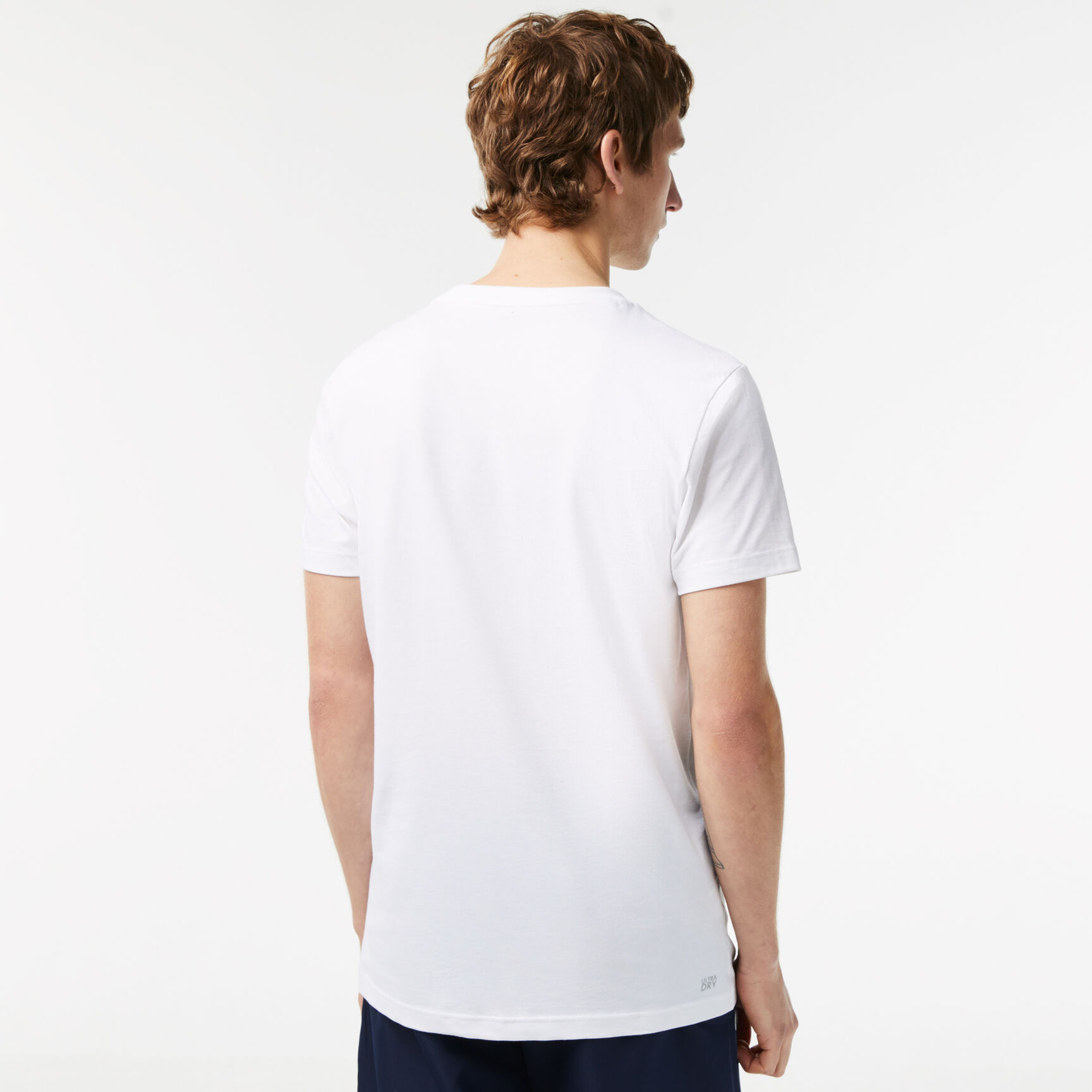 Men's Lacoste Sport Regular Fit T-shirt with Contrast Branding Men's Lacoste Sport Regular Fit T-shirt with Contrast Branding