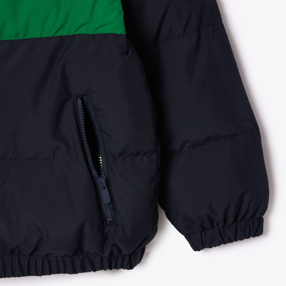 Contrast Stripe Hooded Puffer Jacket Contrast Stripe Hooded Puffer Jacket