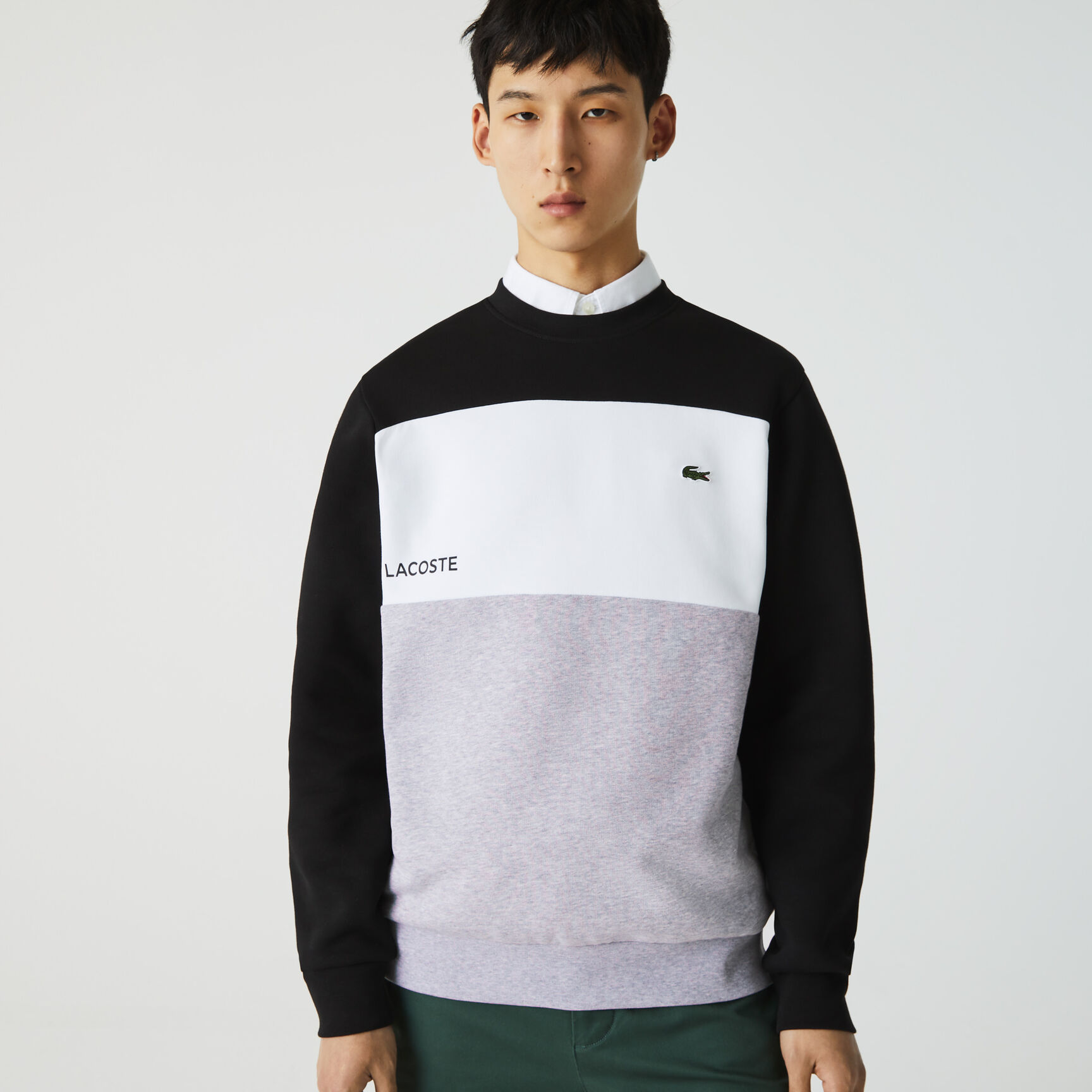 Men’s Lacoste Branded Color-Block Sweatshirt