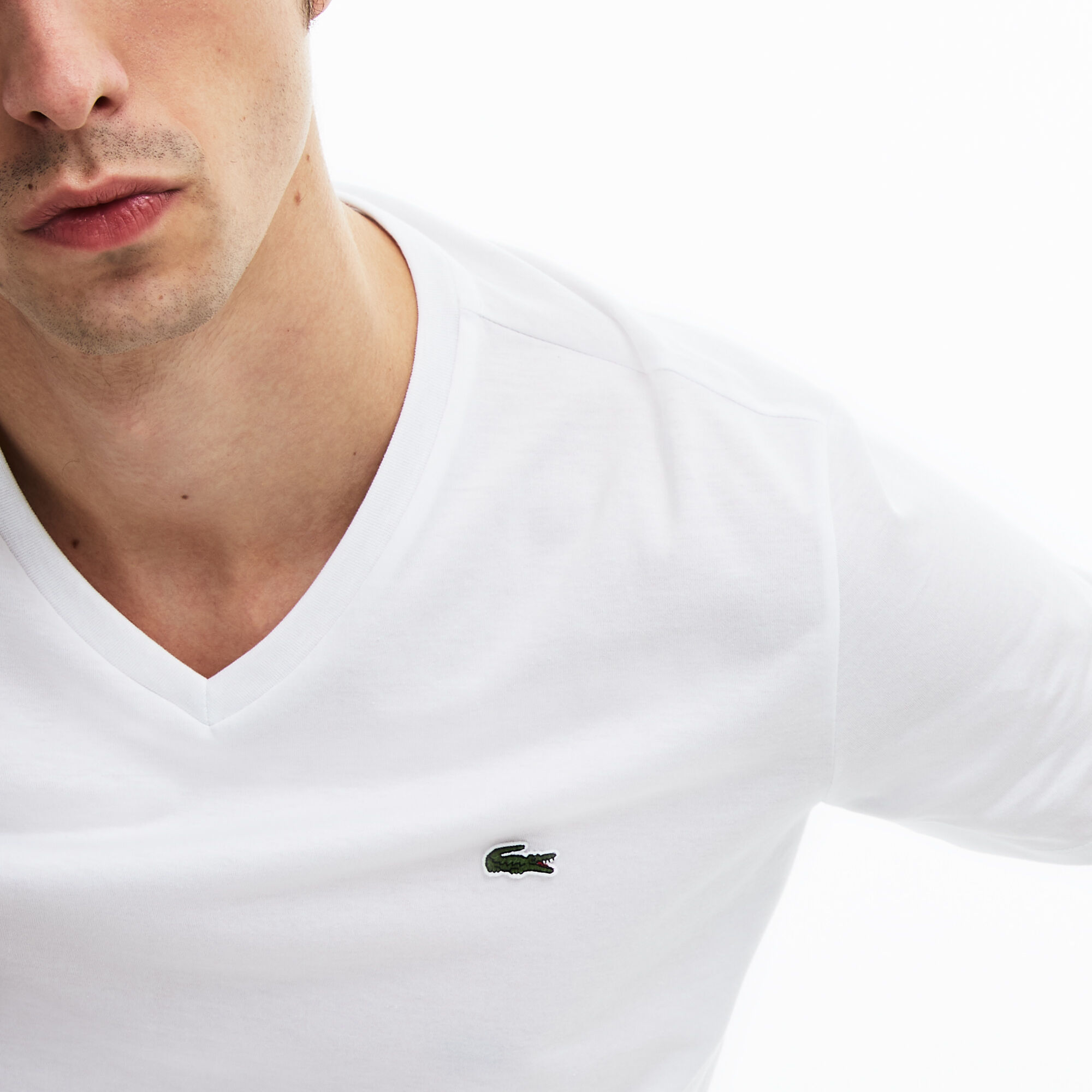 Men's V-neck Pima Cotton Jersey T-shirt Men's V-neck Pima Cotton Jersey T-shirt