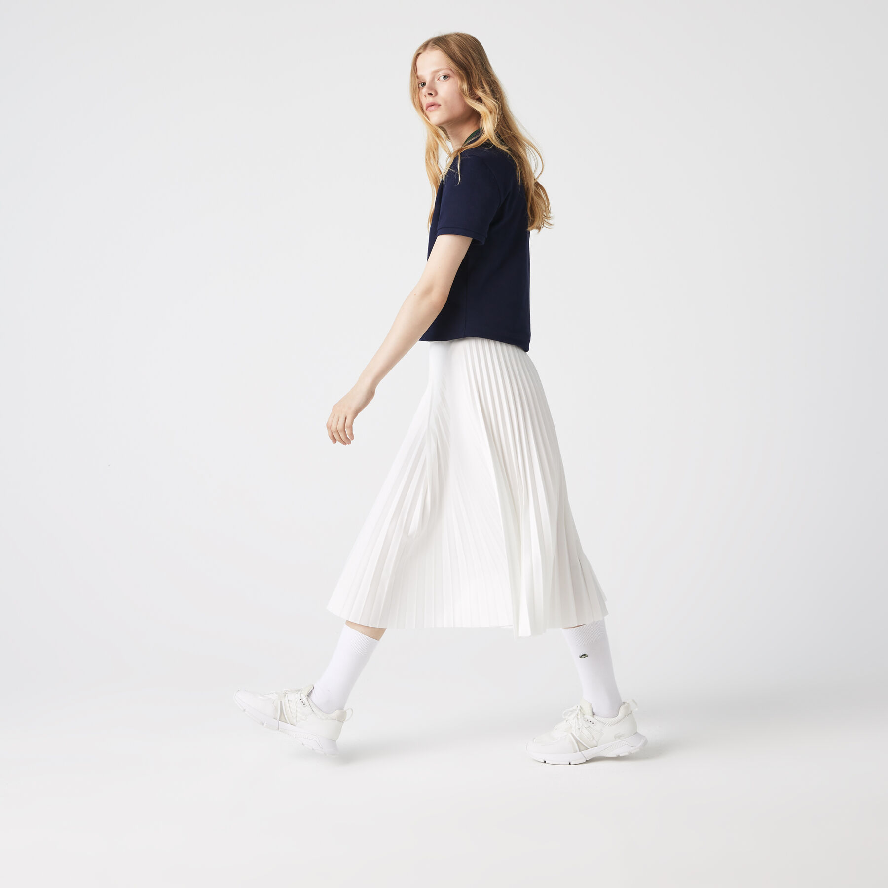 Elastic Waist Fluid Pleated Skirt