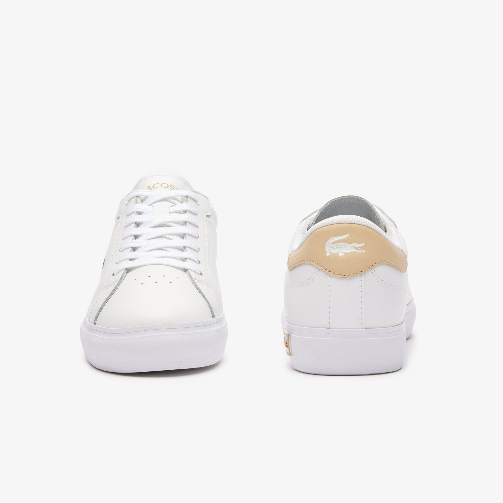 Women's Powercourt Logo Tongue Leather Trainers 