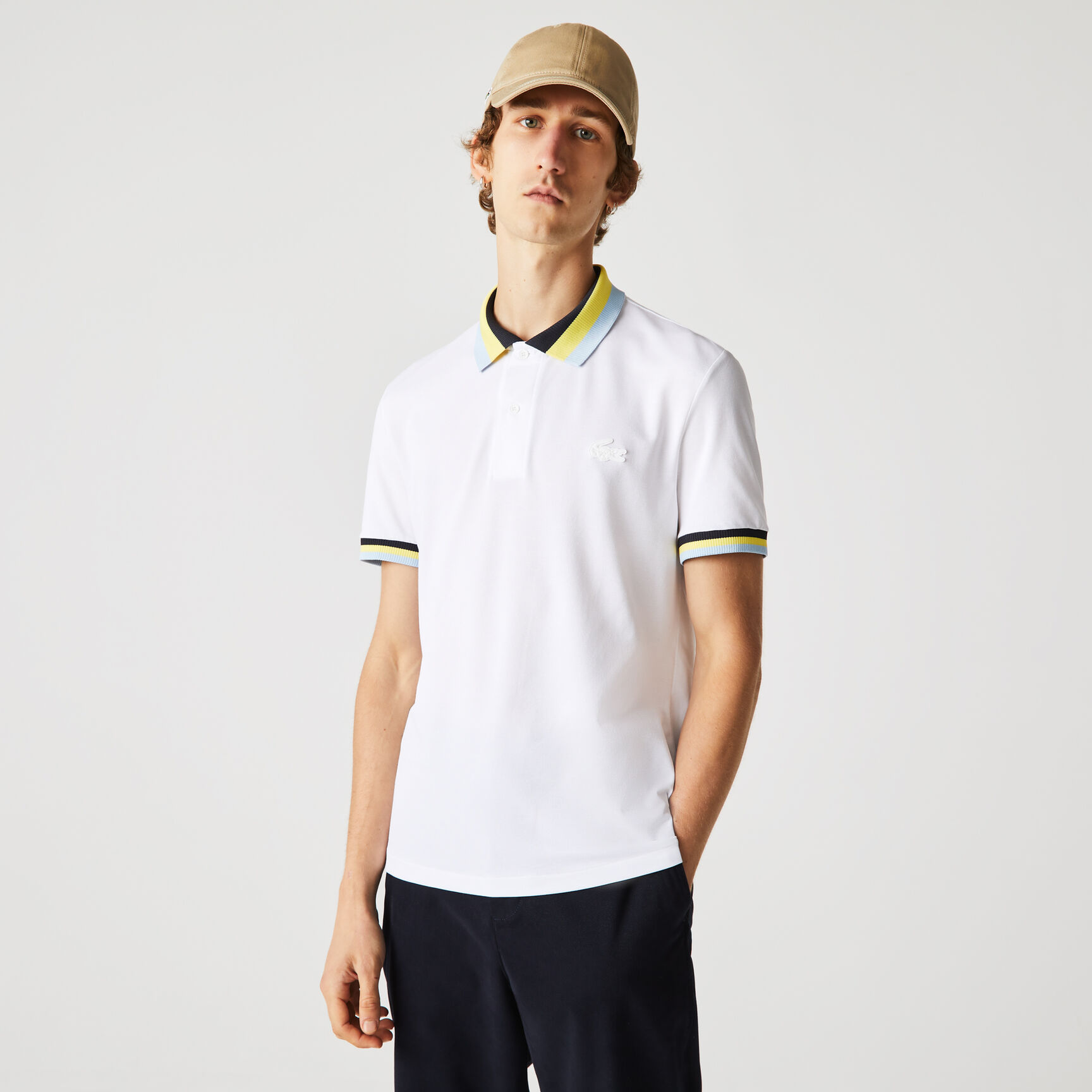 Men’s Lacoste Slim Fit Light Breathable Piqué Polo Men’s Lacoste Slim Fit Light Breathable Piqué Polo