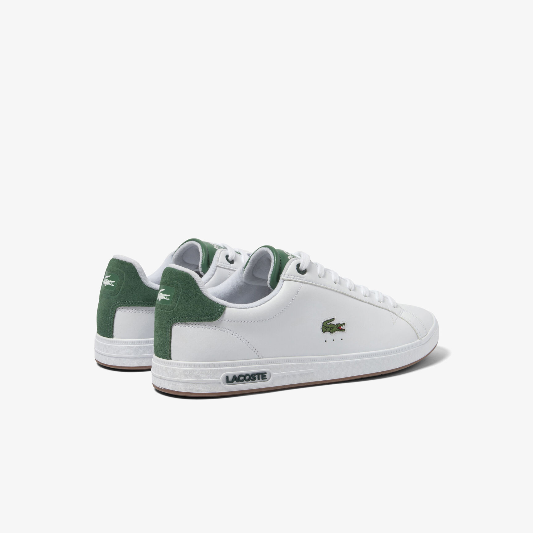 Men's Lacoste Graduate Pro Leather Heel Pop Trainers Men's Lacoste Graduate Pro Leather Heel Pop Trainers