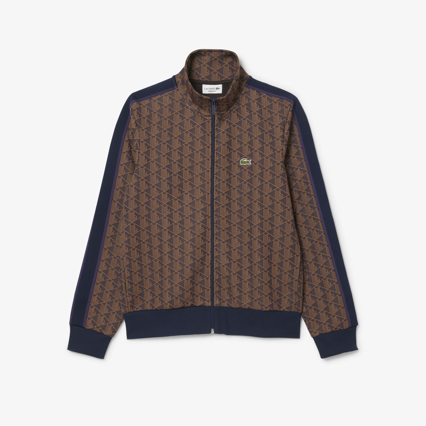 lacoste paris zip up jacquard track jacket