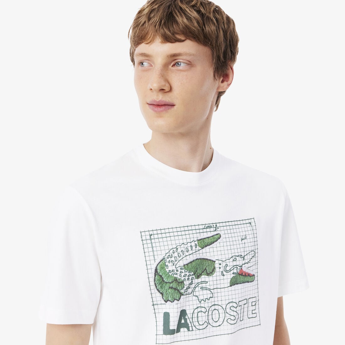Printed Cotton T-shirt lacoste printed cotton t shirt