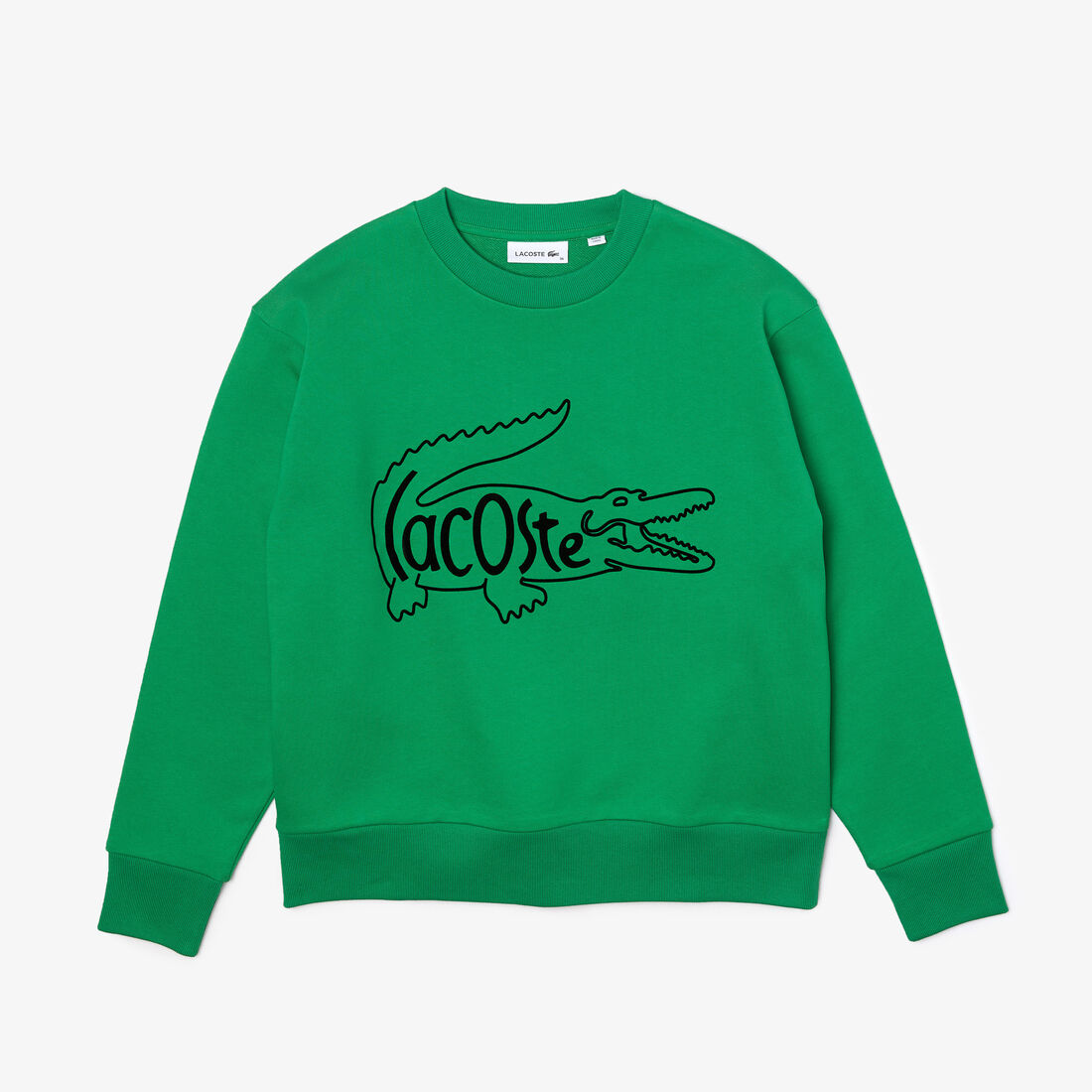 Women’s Crew Neck Crocodile Print Cotton Fleece Sweatshirt Women’s Crew Neck Crocodile Print Cotton Fleece Sweatshirt