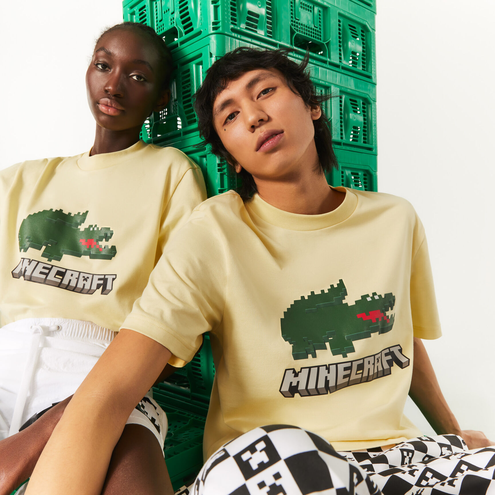Unisex Lacoste x Minecraft Print Organic Cotton T-Shirt Unisex Lacoste x Minecraft Print Organic Cotton T-Shirt
