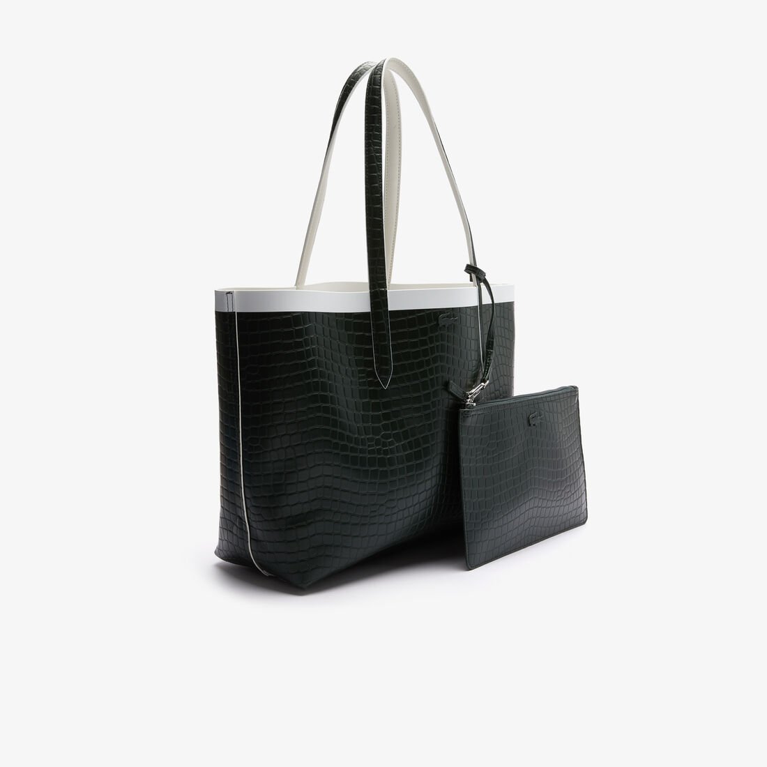 Women's Anna Crocodile Effect Pouch Canvas Large Shopper Bag Women's Anna Crocodile Effect Pouch Canvas Large Shopper Bag