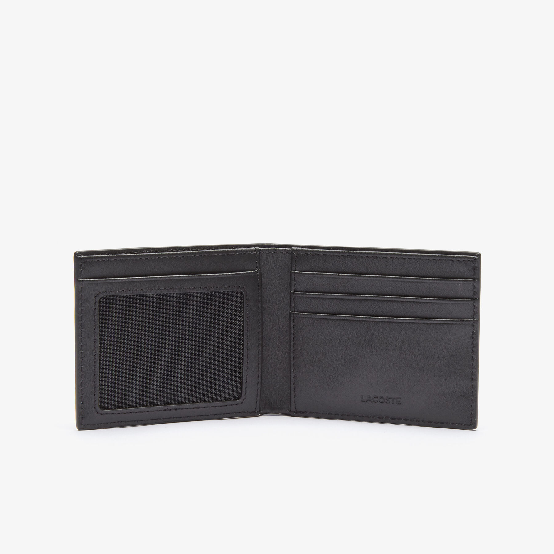 lacoste men s fitzgerald billfold in leather with id card holder