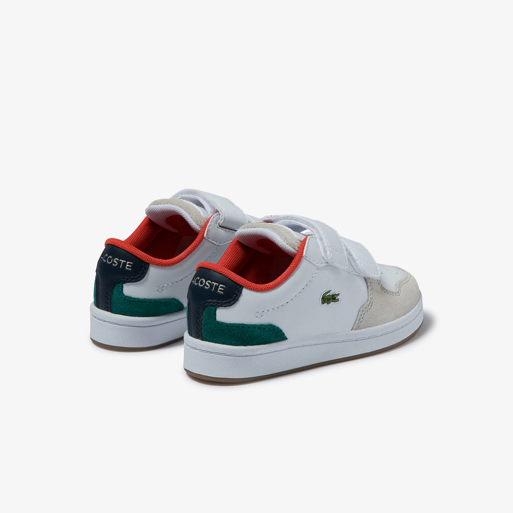 lacoste infants  masters cup metallic leather and suede sneakers