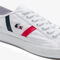 lacoste women s sideline tricolour canvas and suede sneakers