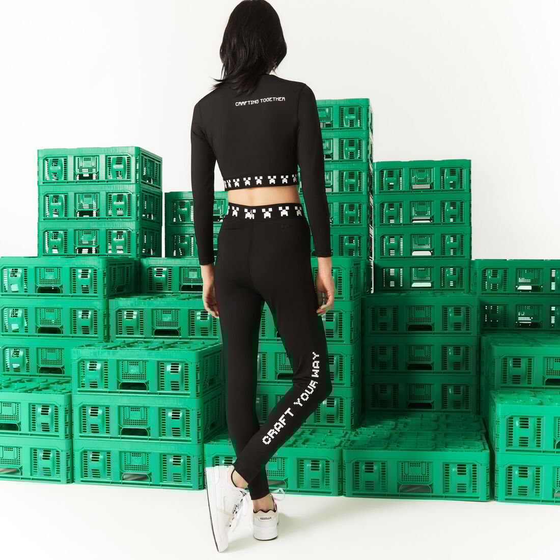 Women's Lacoste L!VE x Minecraft Print Leggings Women's Lacoste L!VE x Minecraft Print Leggings