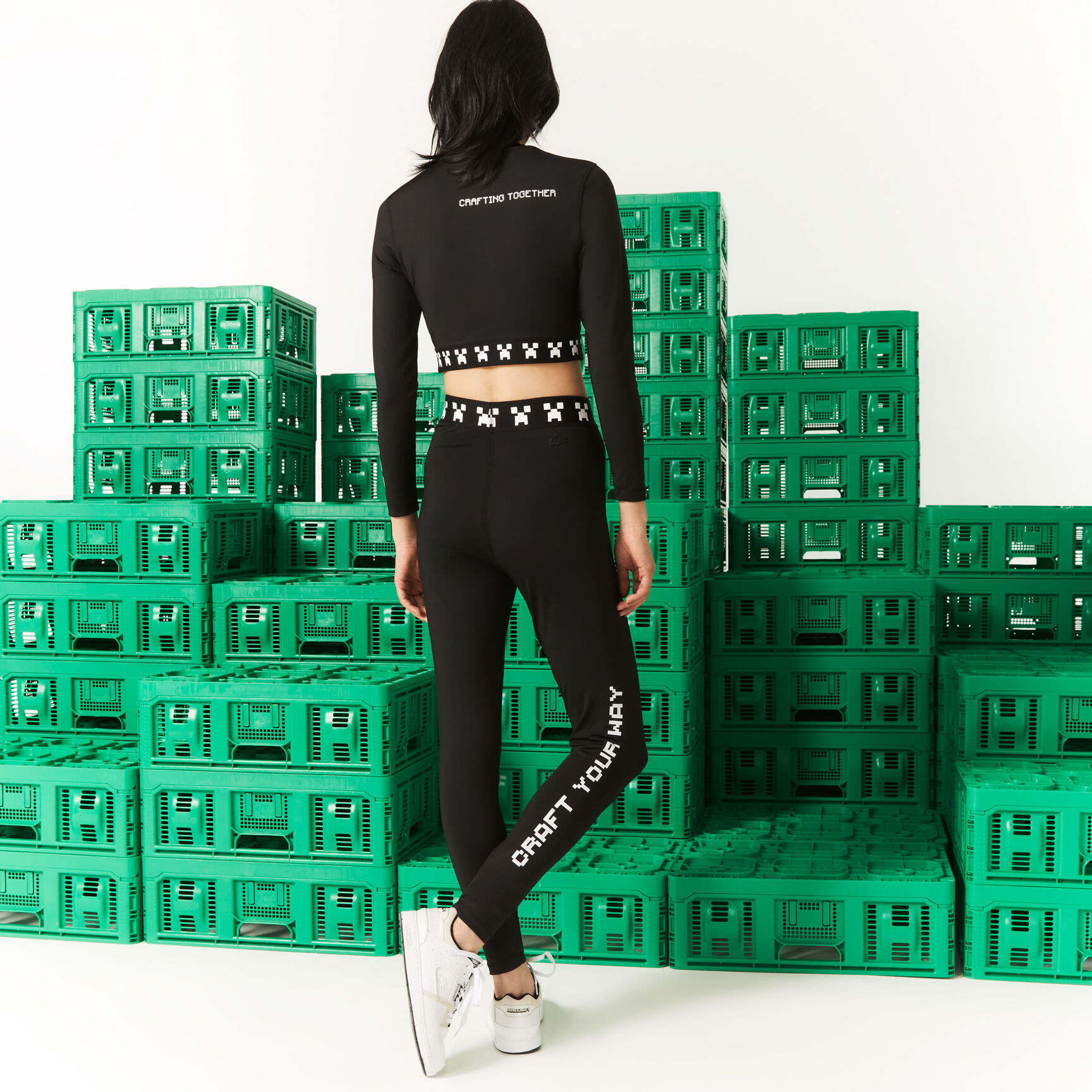 Women's Lacoste L!VE x Minecraft Print Leggings Women's Lacoste L!VE x Minecraft Print Leggings