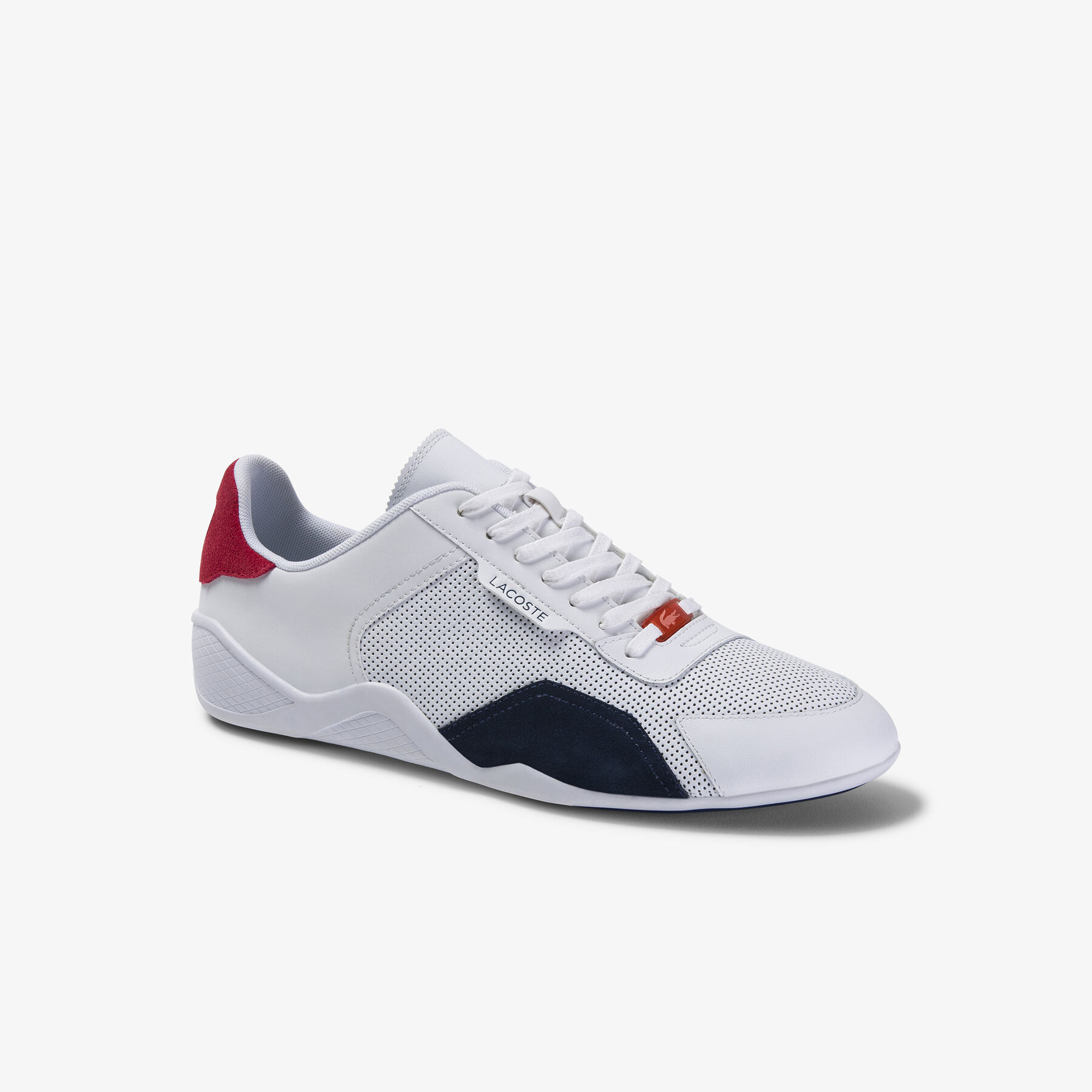 lacoste men s hapona leather and synthetic trainers