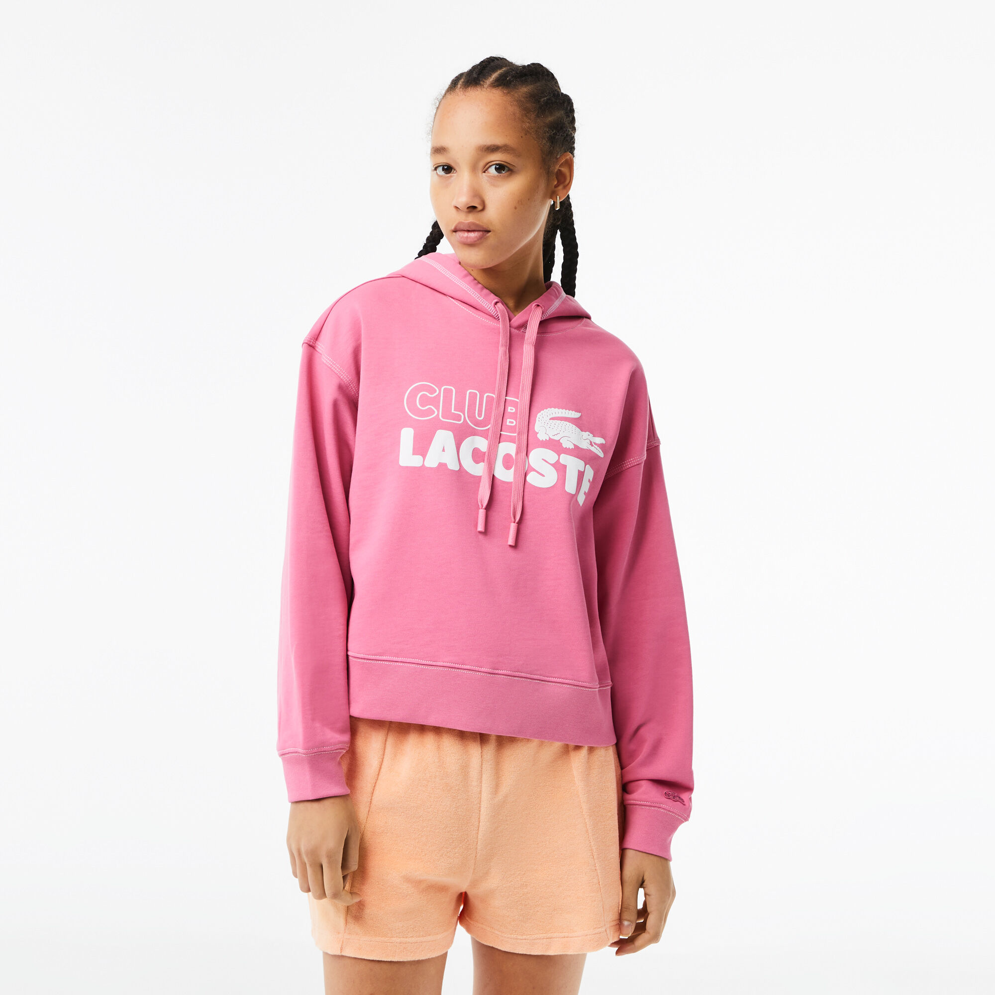 Women s Lacoste Texture Print Hoodie