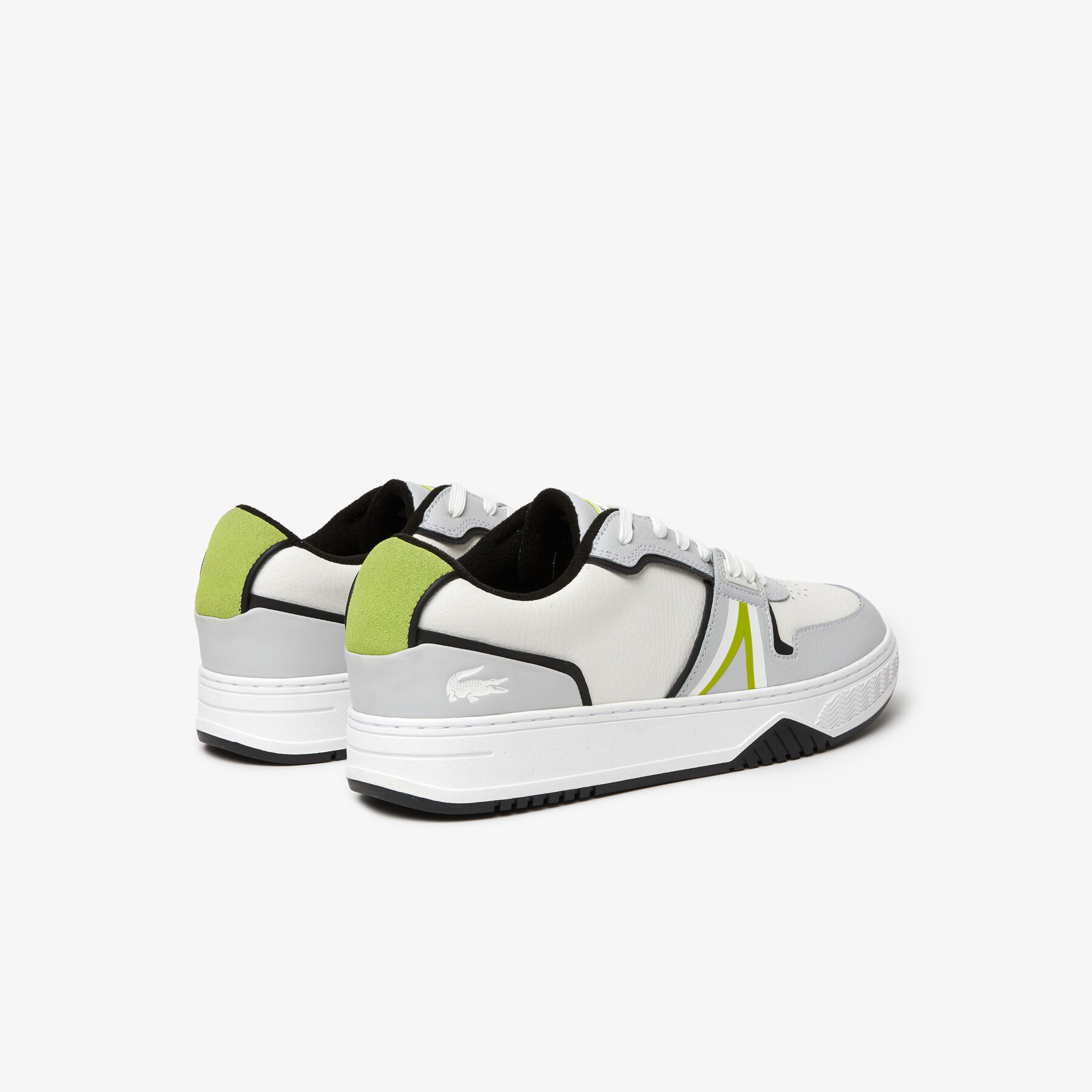 Men's Lacoste L001 Leather Colour Contrast Trainers men s lacoste l001 leather colour contrast trainers