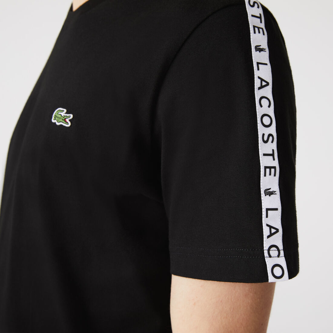 Men's Crew Neck Print Striped Cotton T-shirt Men's Crew Neck Print Striped Cotton T-shirt