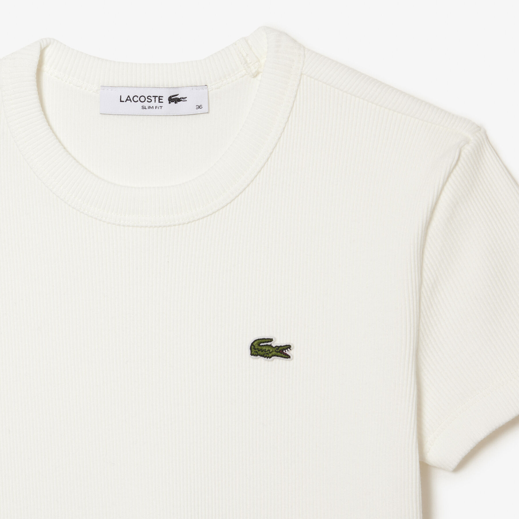 Slim Fit Ribbed Cotton T-shirt