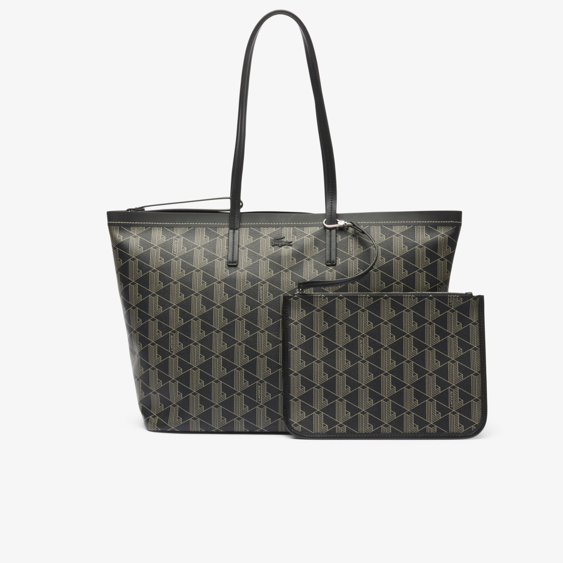 Zely Grained Tote with Pouch lacoste zely grained tote with pouch