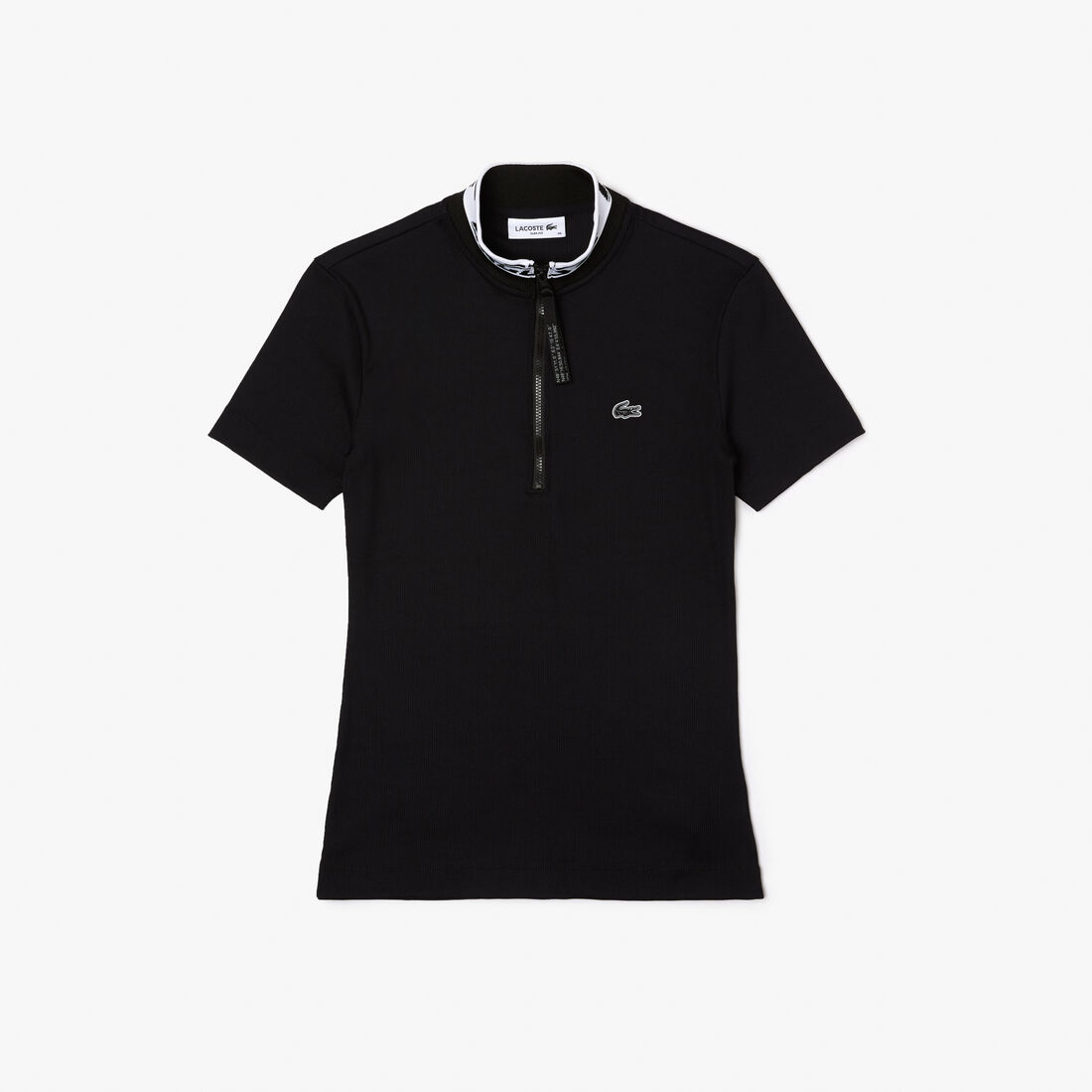 Women's Lacoste Jacquard Zip Polo Shirt