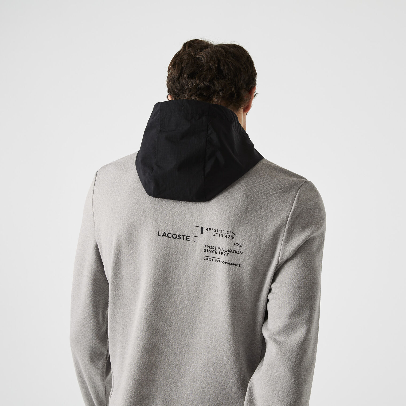 Men's Lacoste SPORT Nylon Contrast Hood Pullover Jacket Men's Lacoste SPORT Nylon Contrast Hood Pullover Jacket