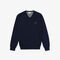 Men's V-neck Caviar Piqué Accent Cotton Jersey Sweater lacoste men s v neck caviar piqu accent cotton jersey sweater