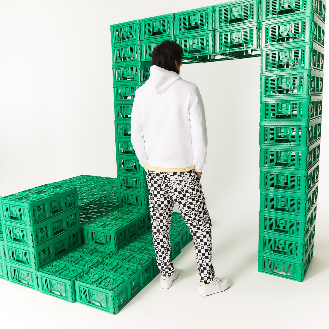 Unisex Lacoste x Minecraft Hooded Cotton Fleece Hoodie Unisex Lacoste x Minecraft Hooded Cotton Fleece Hoodie