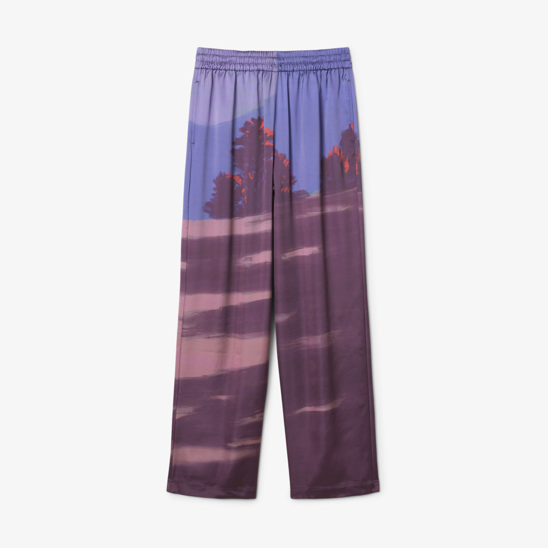 lacoste oversized landscape print pants