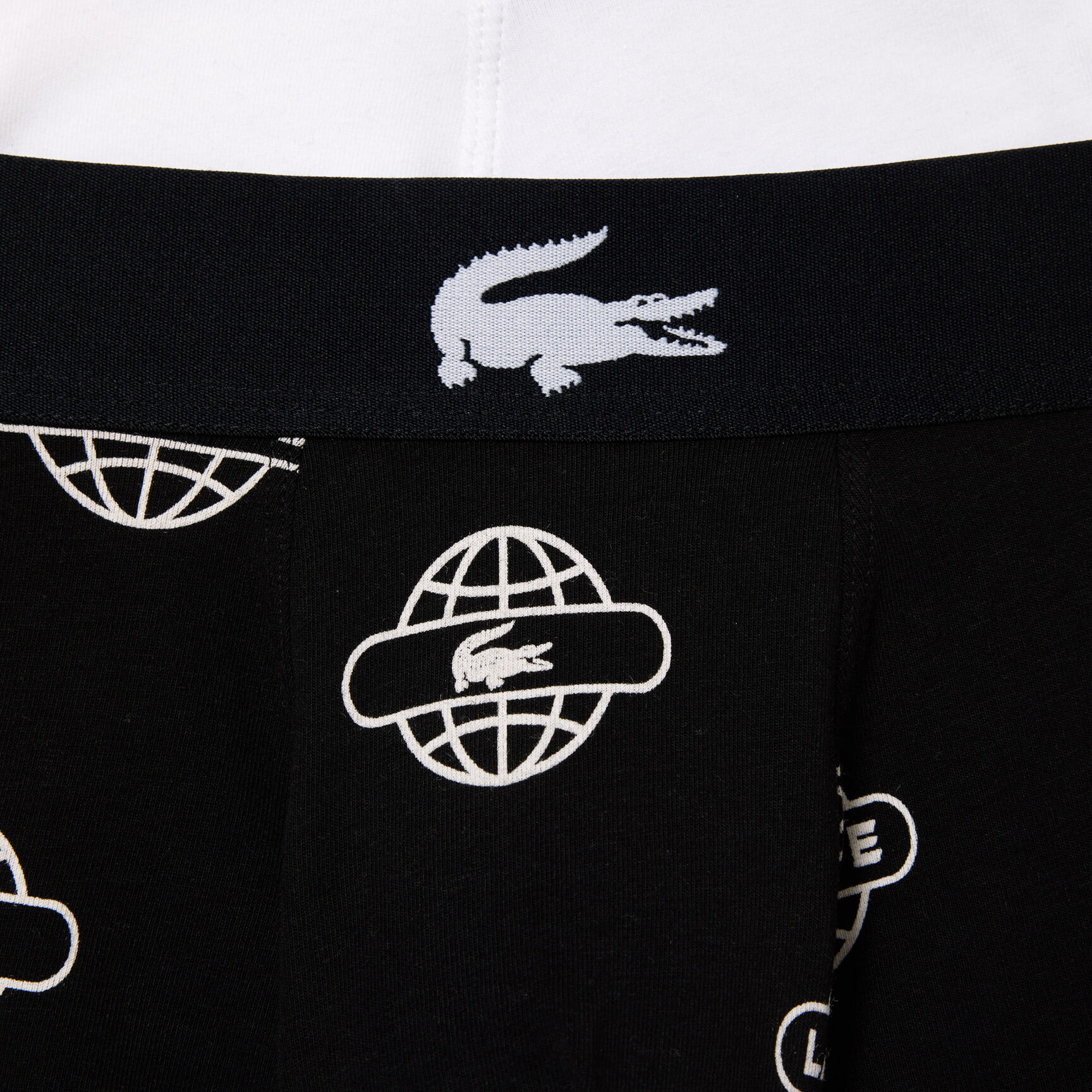 طقم بوكسر قطن مطاطي مزين بشعار الماركة، 3 قطع