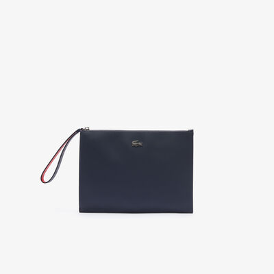 Unisex Anna Coated Pique Canvas Zip Clutch