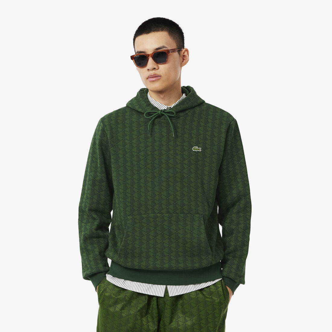 Monogram fleece hoodie