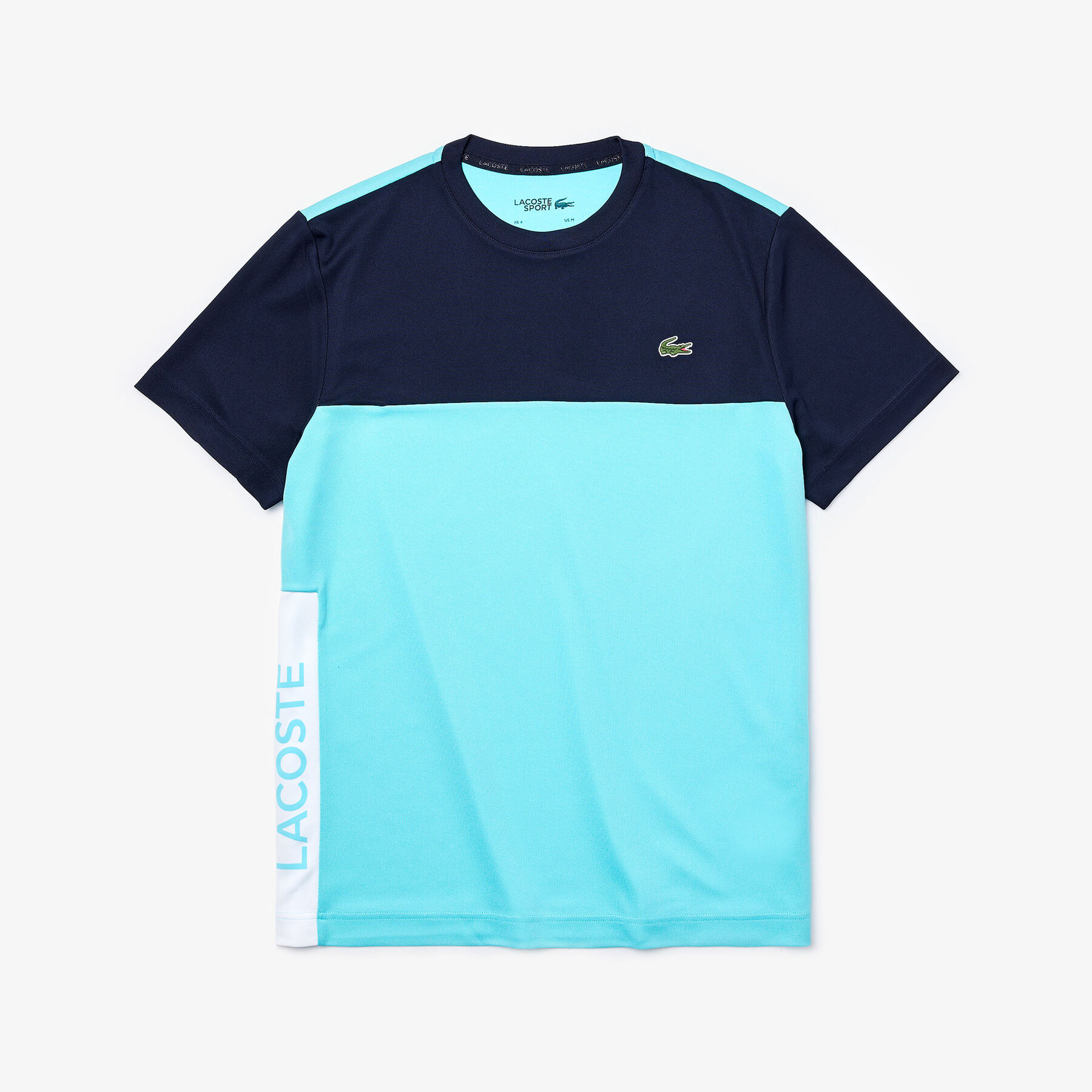 قميص تي-شيرت من البيكيه المسامي متعدد الألوان من مجموعة Lacoste SPORT للرجال لاكوست قميص تي شيرت من البيكيه المسامي متعدد الألوان من مجموعة lacoste sport للرجال