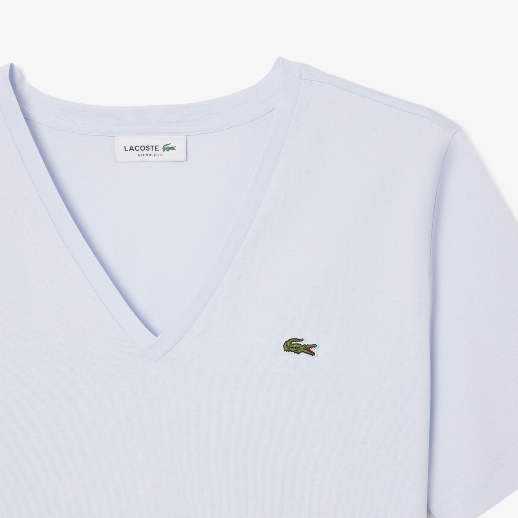 Relaxed Fit Soft Cotton V Neck T-shirt