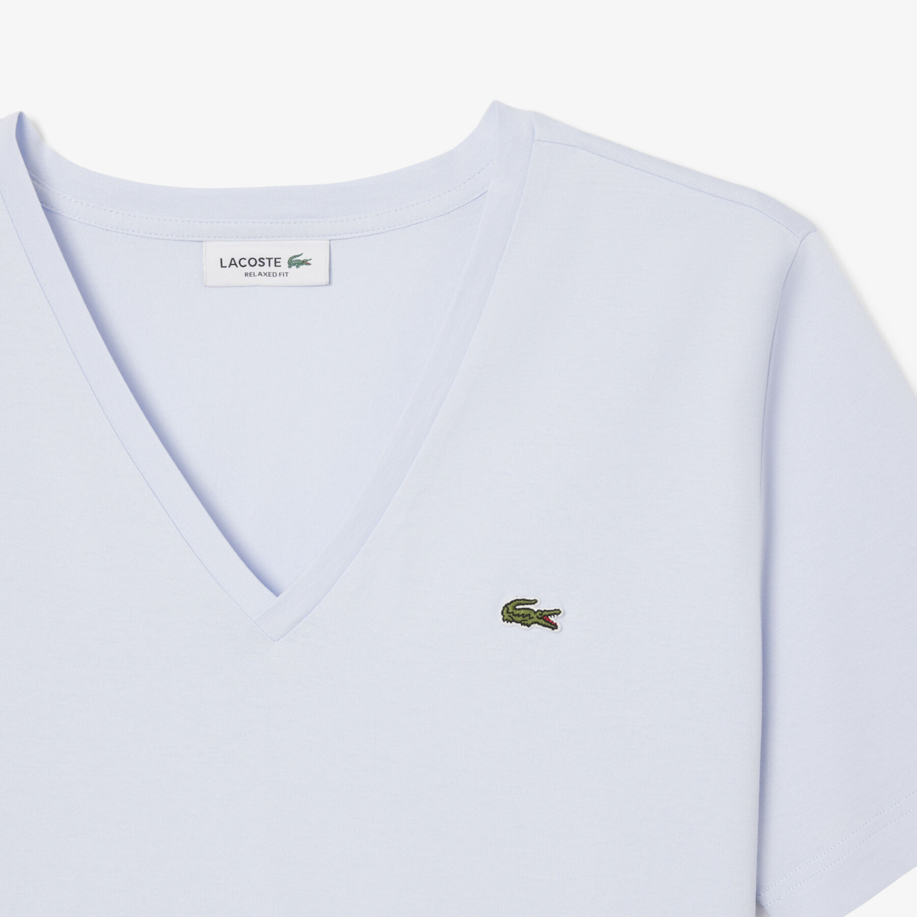 Relaxed Fit Soft Cotton V Neck T-shirt